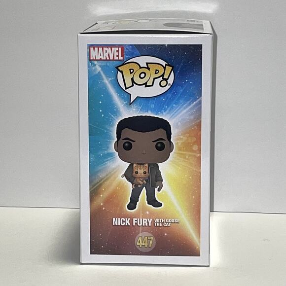 Funko Pop Marvel Collectors Corps Nick Fury with Goose the Cat Captain Marvel - Picture 4 of 6